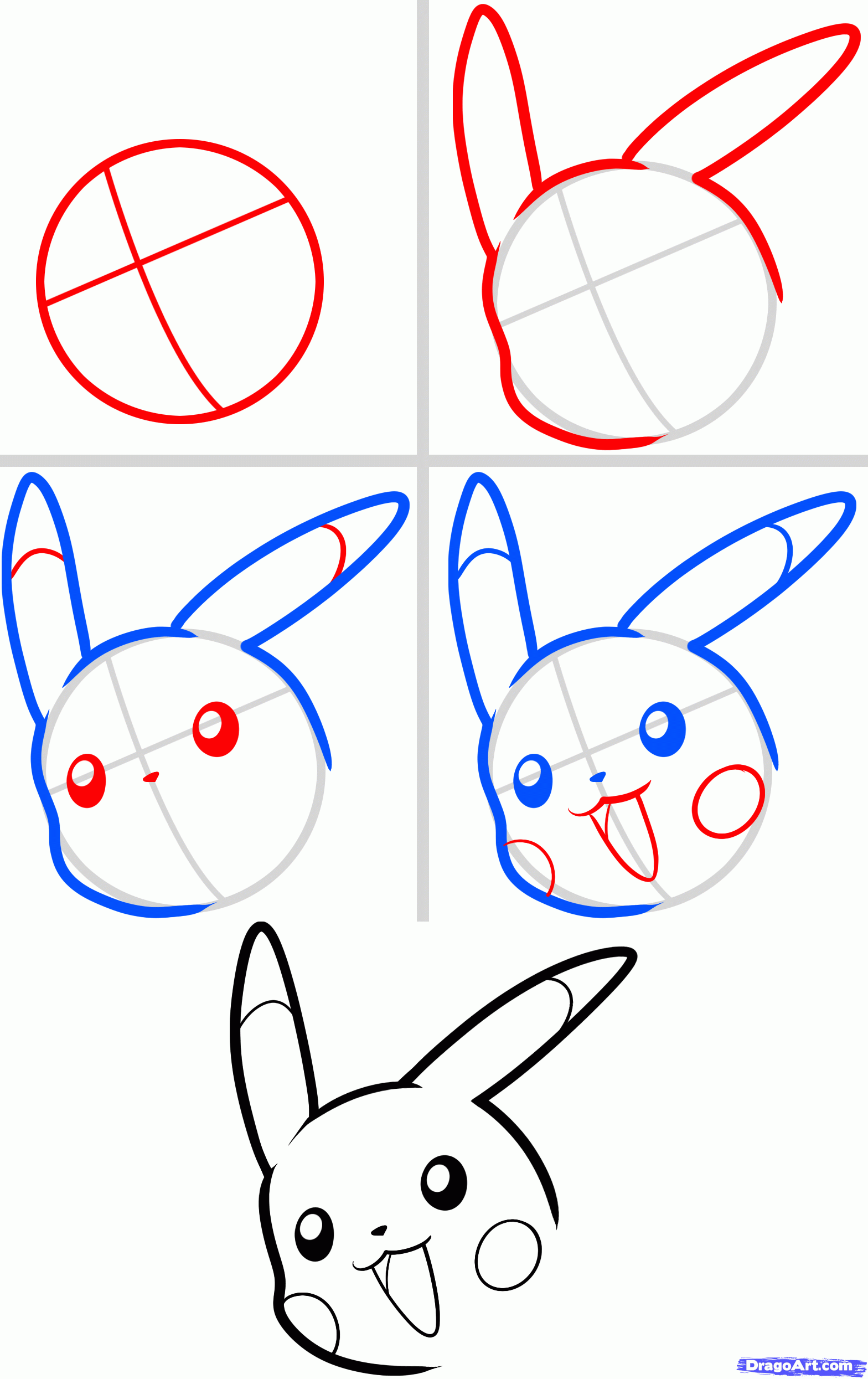 Pikachu Drawing Step By Step Easy | Free Download On ClipArtMag