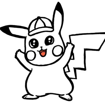 336x336 Ash And Pikachu Drawing Easy Pictures How To Make With Color
