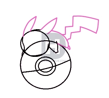 356x319 How To Draw Chibi Pikachu, Step