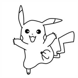 250x250 Free Pikachu Line Art