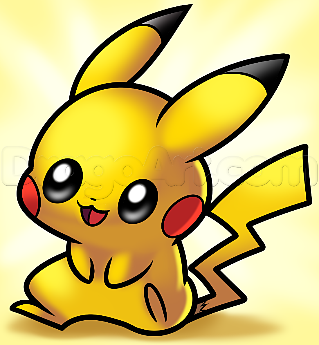 1099x1189 How To Draw Baby Pikachu, Step