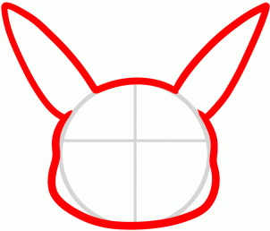 302x258 How To Draw Pikachu's Face