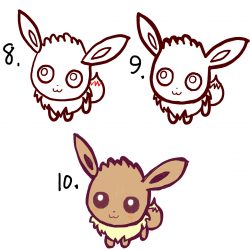 250x250 Pikachu Drawing Cute Simple Bad Black Tail Step