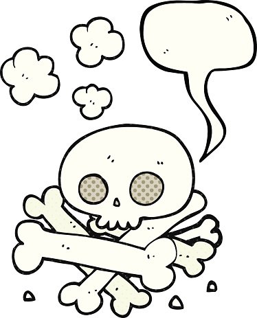 374x463 Comic Book Speech Bubble Cartoon Pile Of Bones Premium Clipart