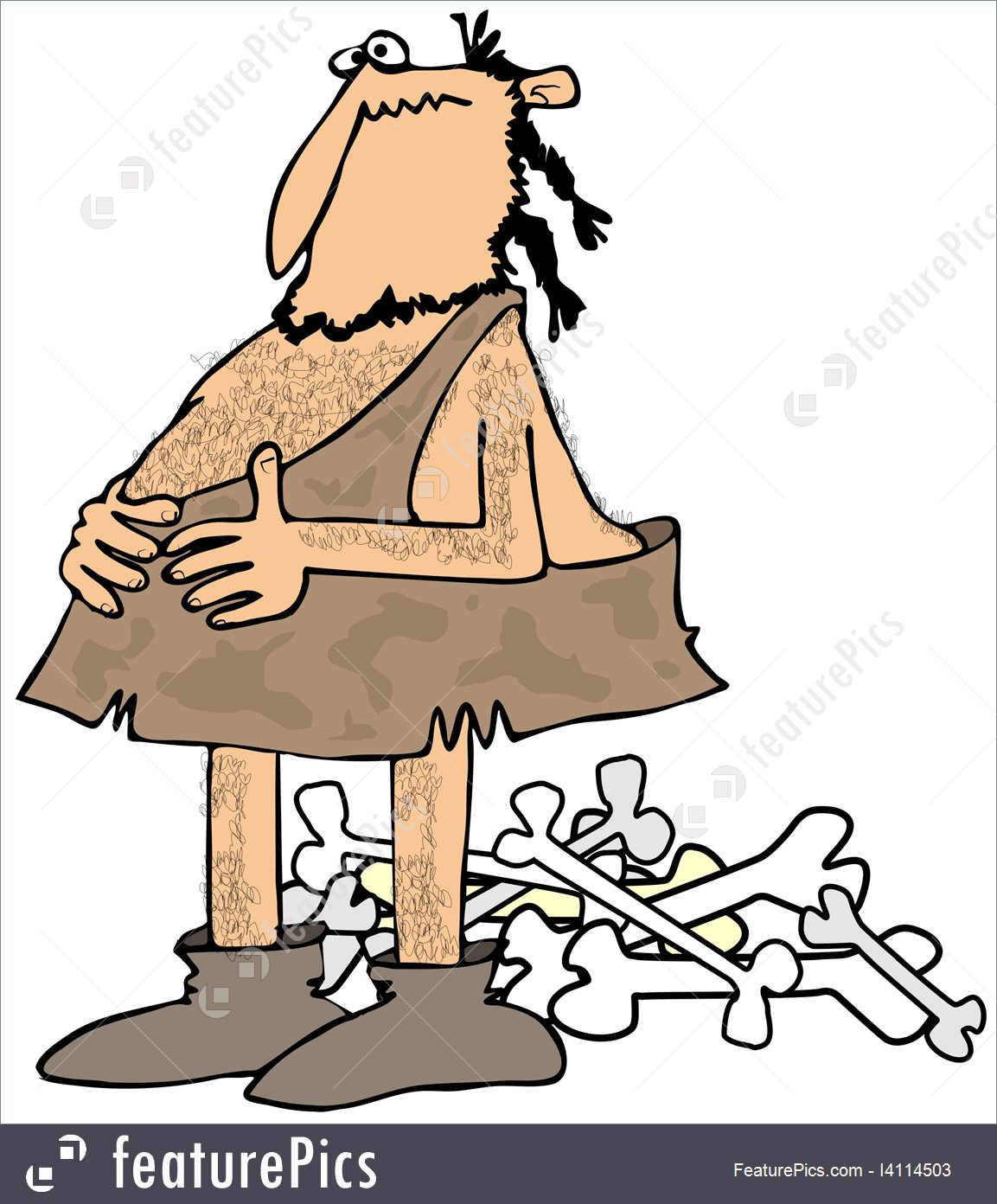 1153x1392 Cartoon Characters Caveman With A Full Stomach