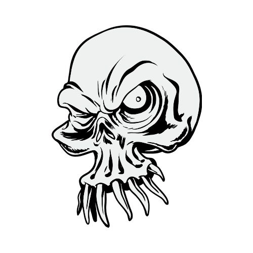500x500 Skull Clip Art