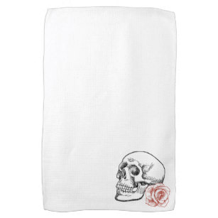 307x307 Skull Drawing Tea Towels