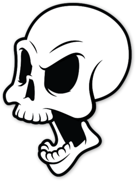 270x360 Die Epic Skull Sticker Cool Sticker, Slaps In Skull