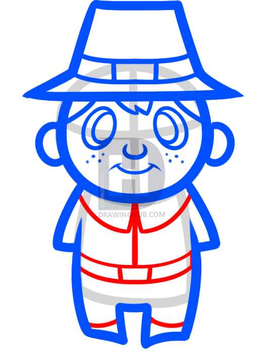 528x720 How To Draw A Pilgrim Easy, Step