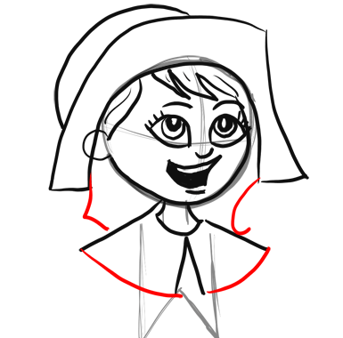 385x380 Step How To Draw Cartoon Pilgrims For Thanksgiving Tep