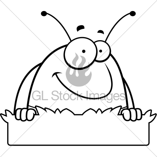 500x500 Cartoon Pill Bug Grass Sign Gl Stock Images
