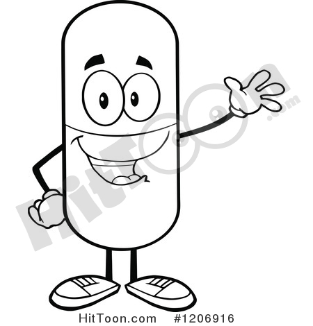 450x470 Pill Mascot Clipart
