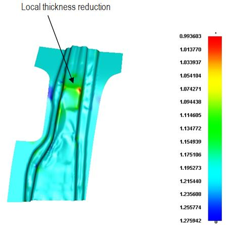 447x445 Simulation Of Drawing Of The B Pillar From The Simple Blank