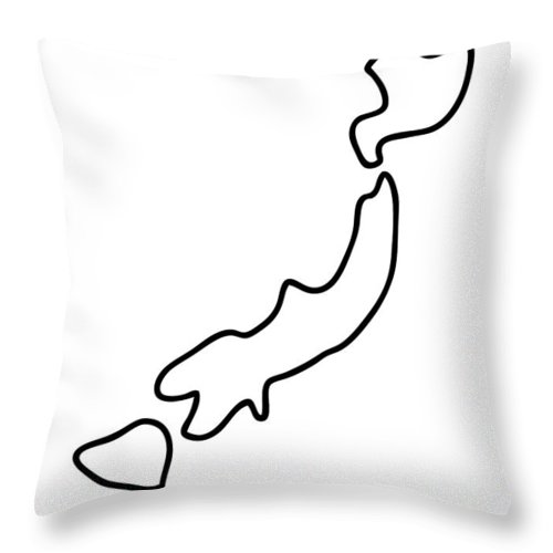 500x500 Japan Japanese Map Throw Pillow For Sale