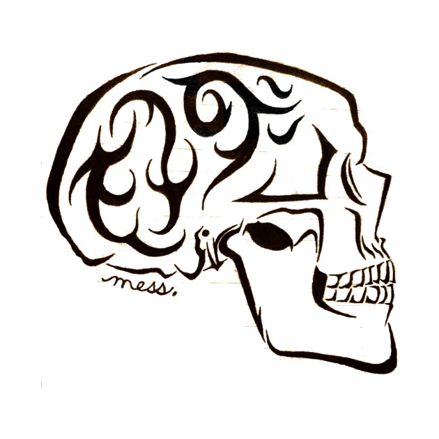 630x630 Skull Drawing