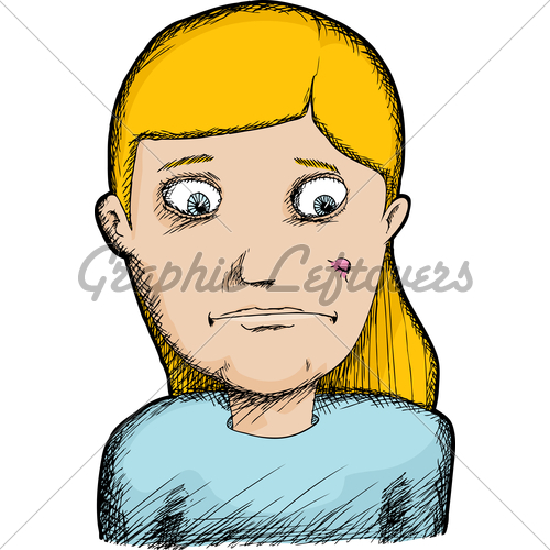 500x500 girl with pimple gl stock images