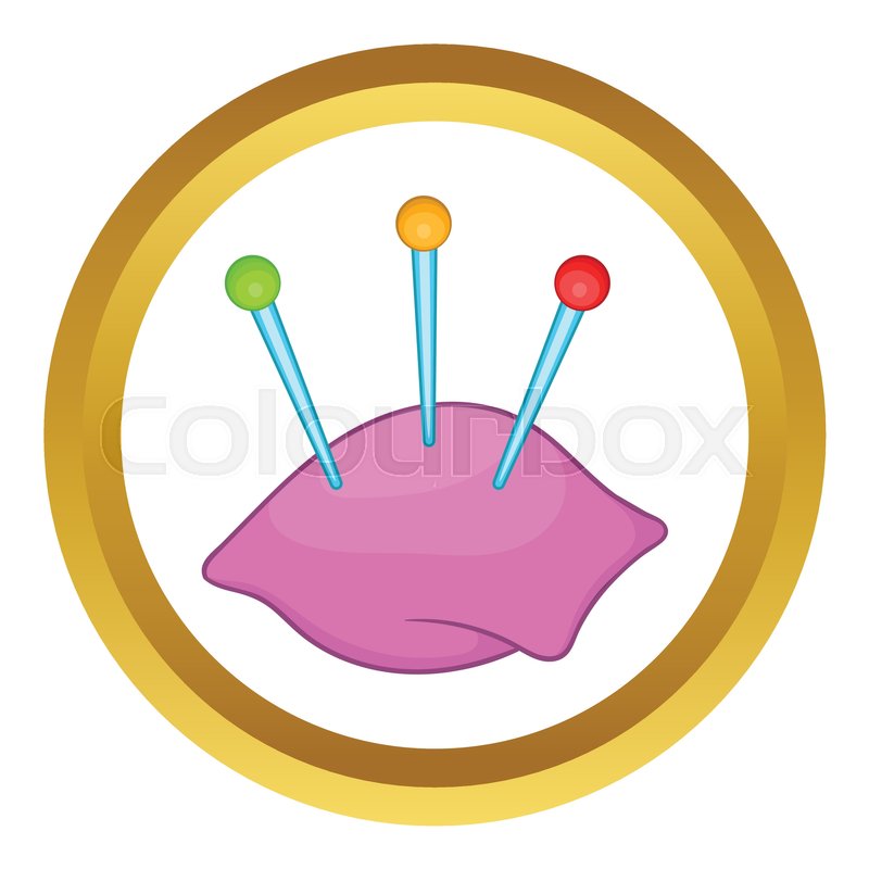 800x800 Sewing Pins And Pin Cushion Vector Stock Vector Colourbox
