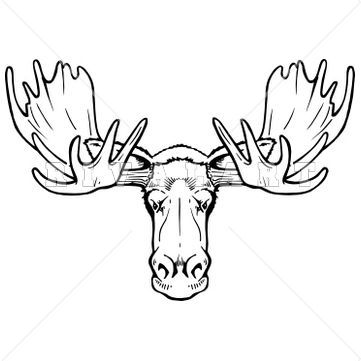 361x361 Explore Tac Tatts Moose Head Drawing And More Moose Clip Art