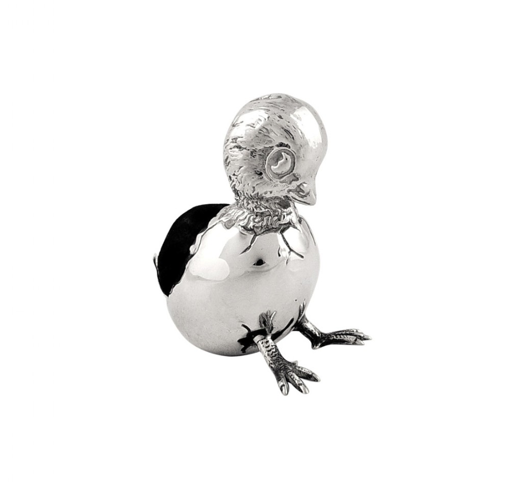 1000x967 Antique Edwardian Sterling Silver 'hatching Chick' Pin Cushion