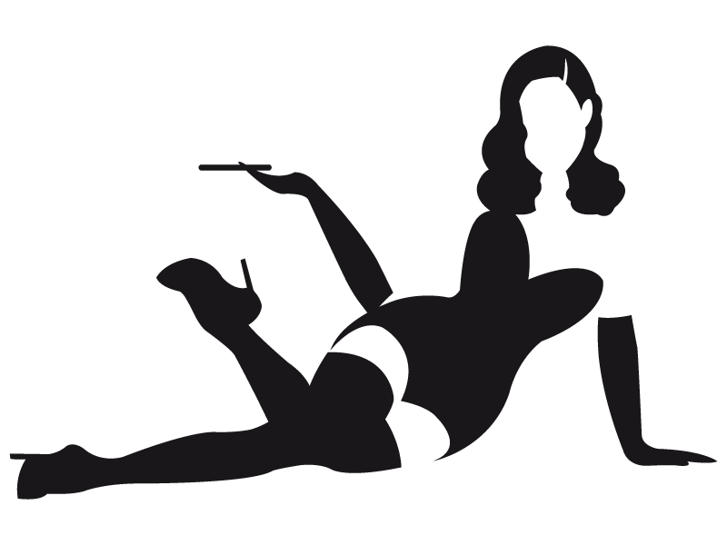 800x600 Pin Up Girl Silhouette Clip Art