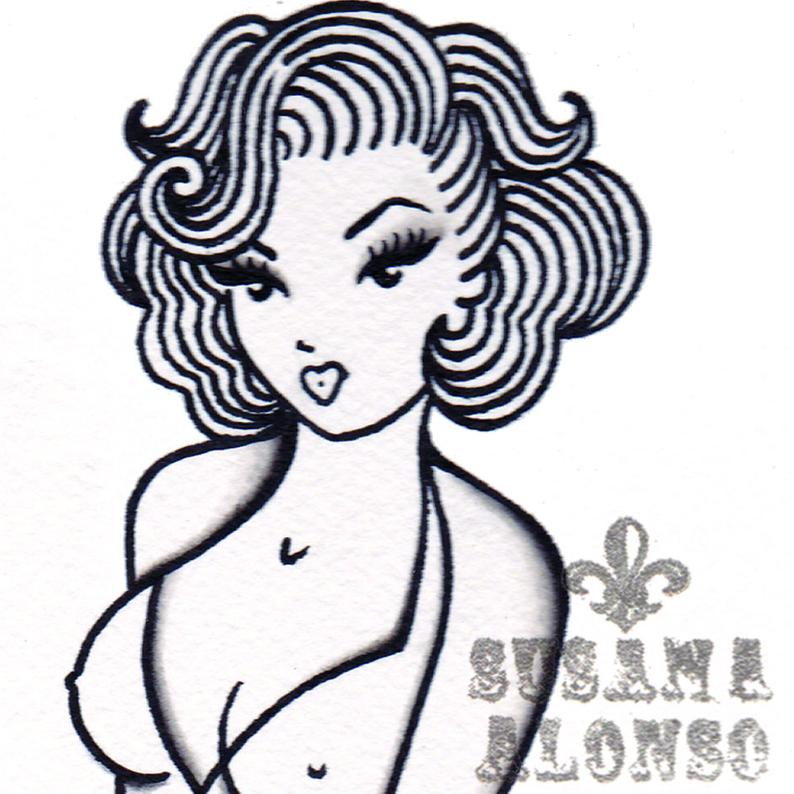 794x794 Marilyn Monroe Pinupsize Outline And With Etsy