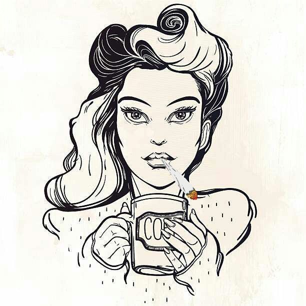 Pin Up Girl Face Drawing | Free download on ClipArtMag