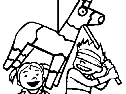 440x330 pinata coloring page, pinata coloring