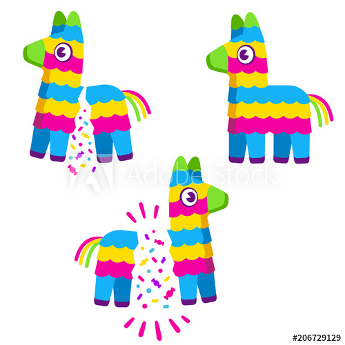 500x500 Cartoon Pinata Drawing Set