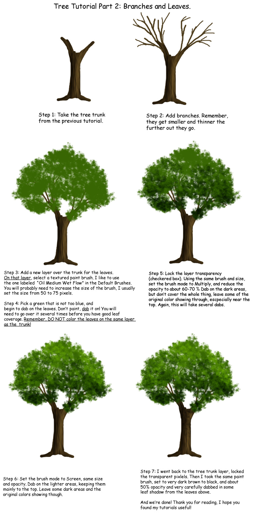 850x1700 How To Draw A Tree Digitally