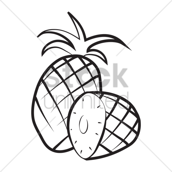 600x600 Drawing, Pineapple, Graphics, Transparent Png Image Clipart Free