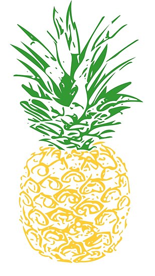 309x550 Pineapple Drawing Posters