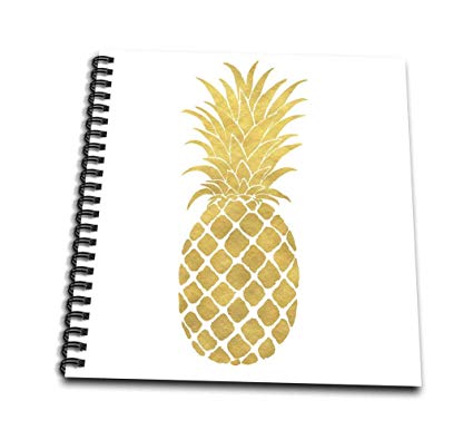 425x386 Picturing Gold Glitz Pineapple Drawing Book