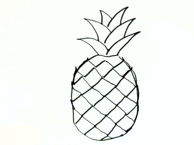 640x480 Free Drawn Pineapple, Download Free Clip Art