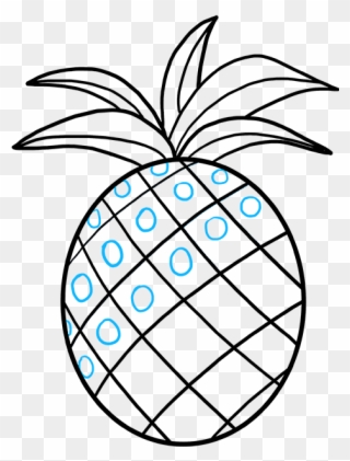 320x421 How To Draw Pineapple