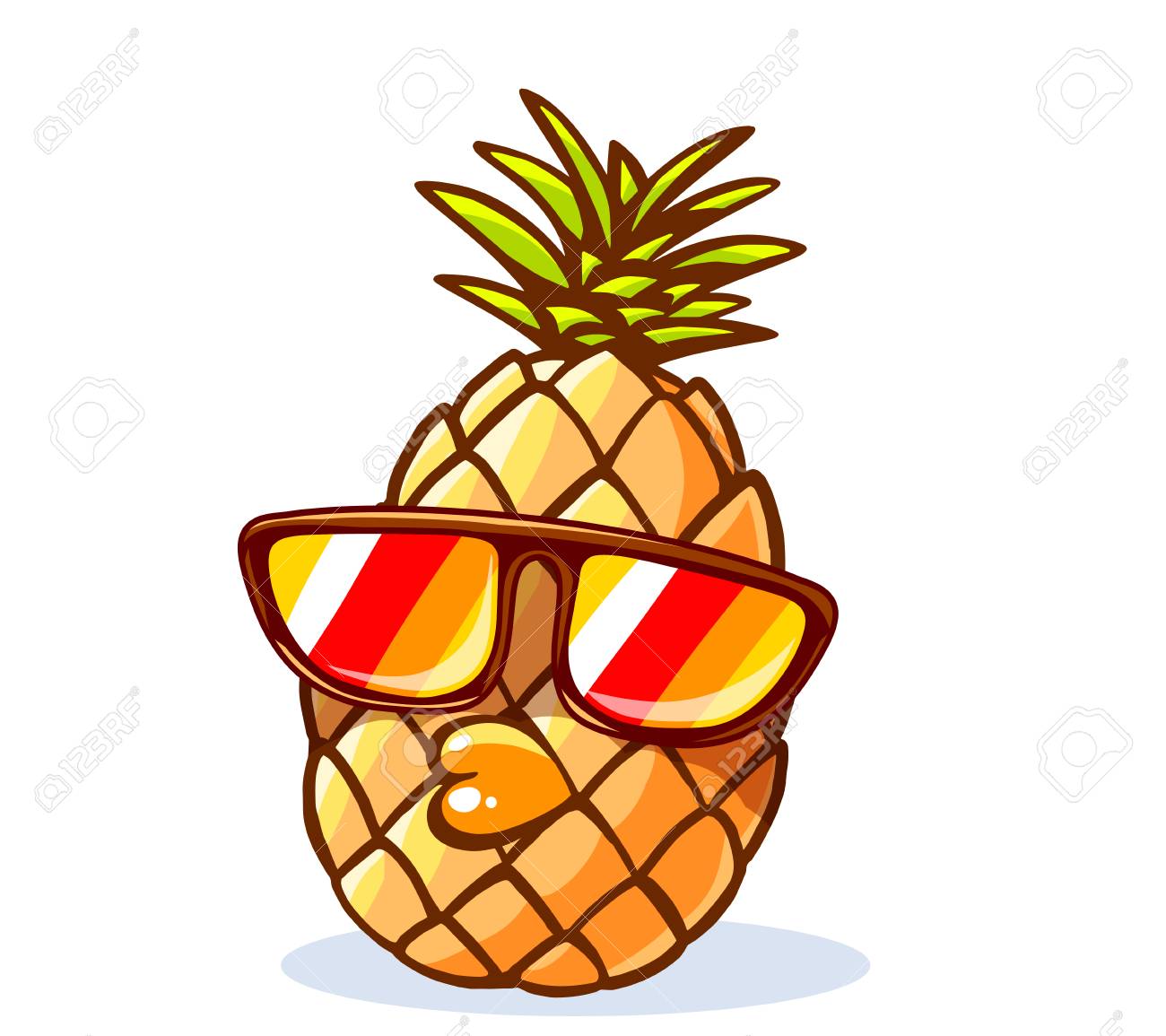 1300x1155 Drawn Pineapple Glass Drawing