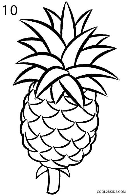 450x687 How To Draw A Pineapple Step Bee In Pineapple Painting