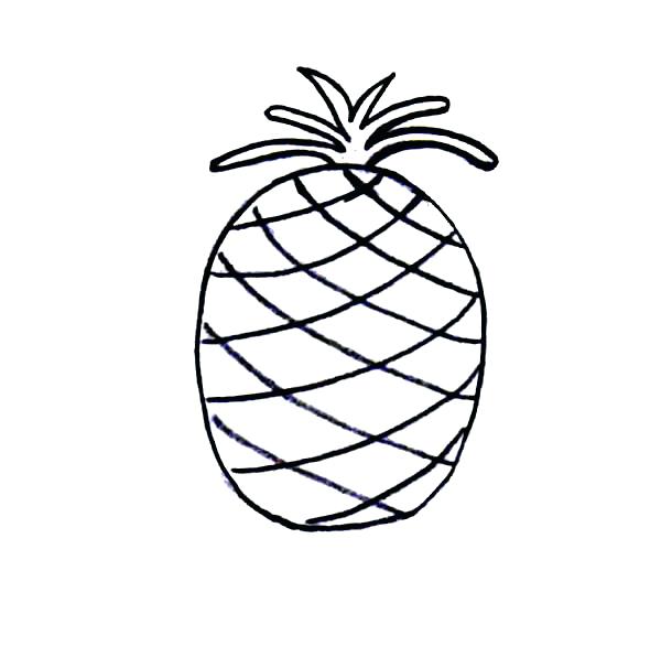 600x596 Pineapple Coloring