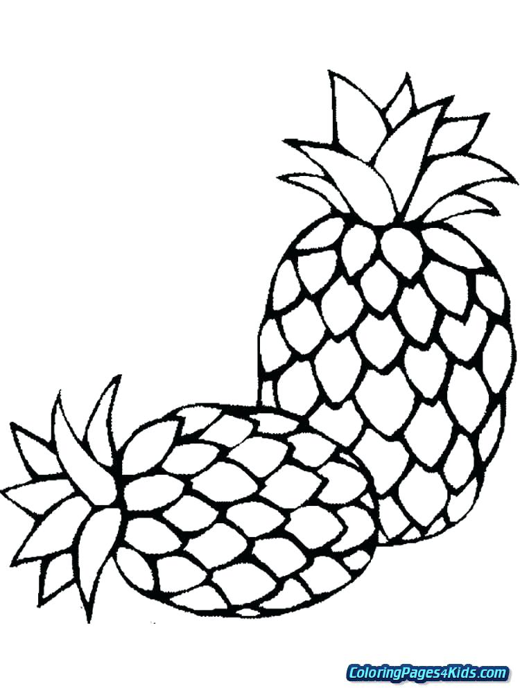750x1000 Pineapple Coloring