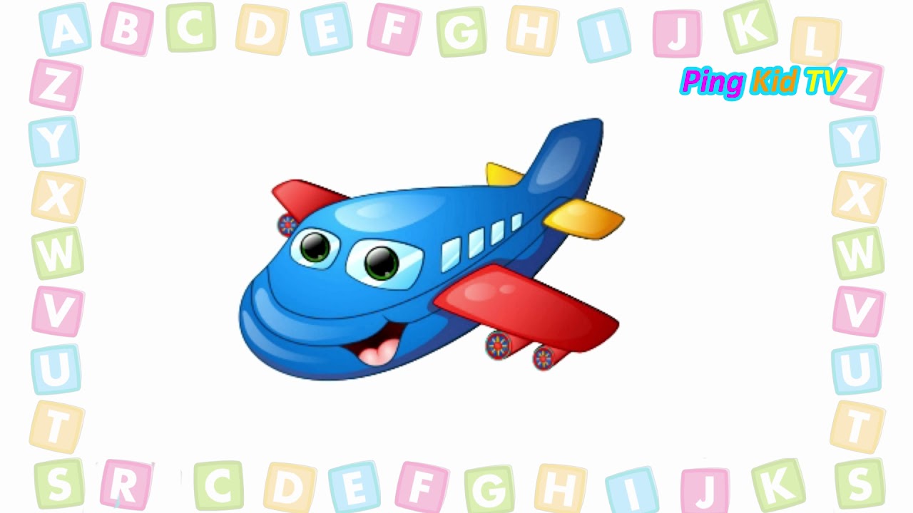 1280x720 Glitter Toy Airplane Coloring And Drawing Learn Airplane For Kids