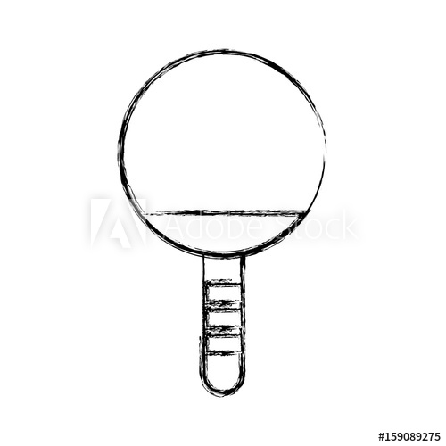 500x500 Cute Sketch Draw Ping Pong Racket Cartoon