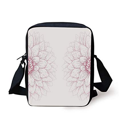 425x425 Iprint Dahlia Flower Decor,simplistic Drawing Of Bushy