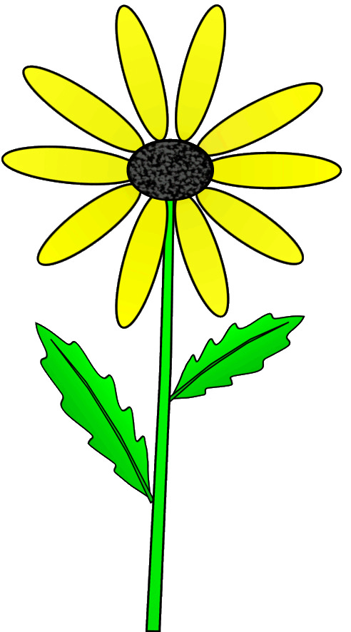 492x886 Clipart Yellow Daisy