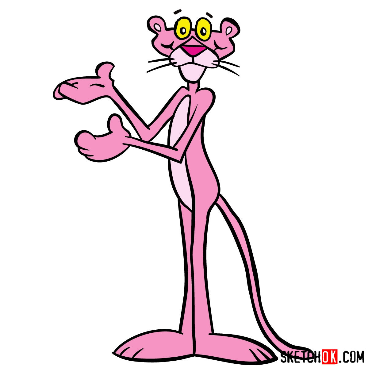 1200x1200 How To Draw The Pink Panther