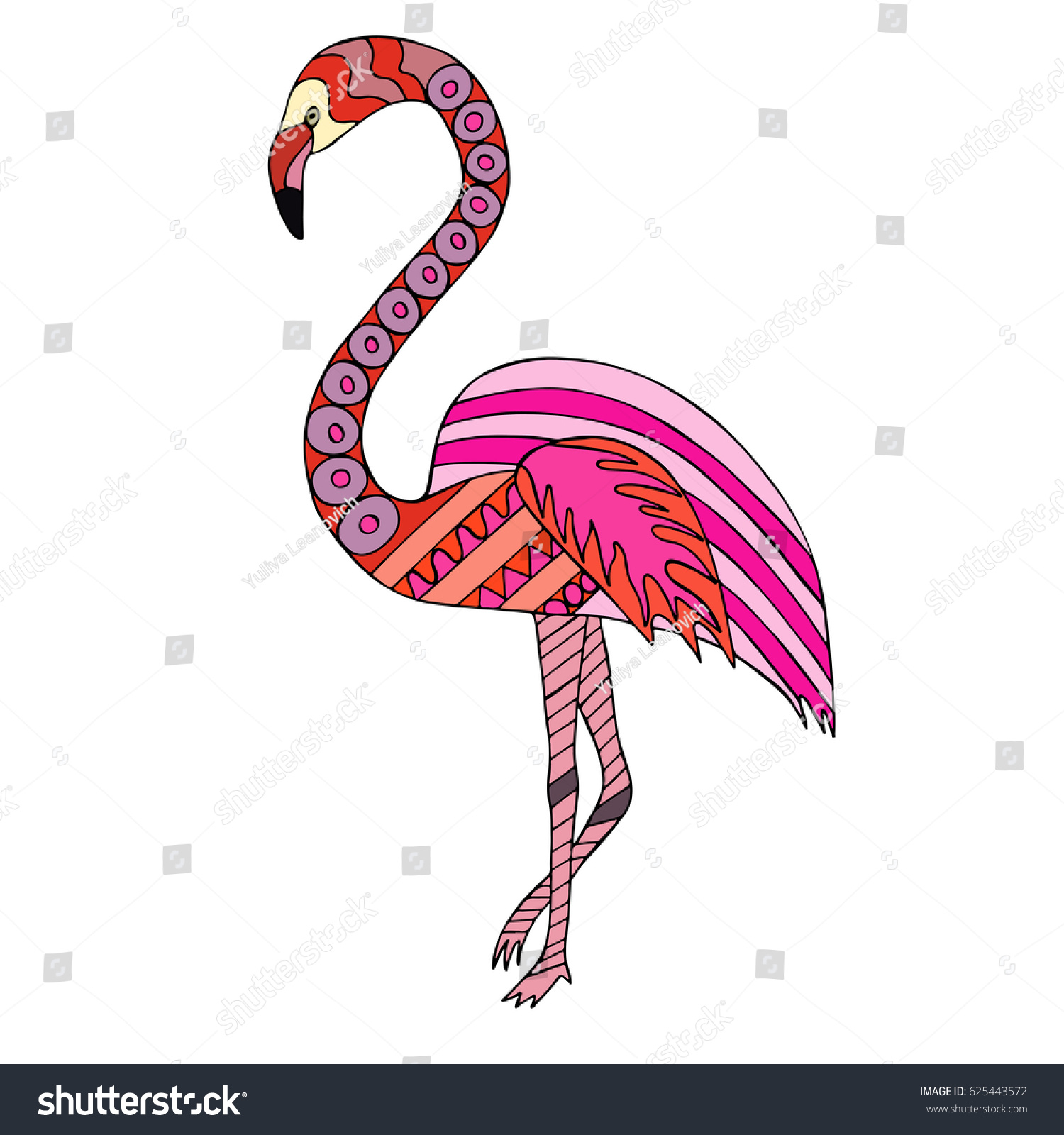 Pink Flamingo Drawing