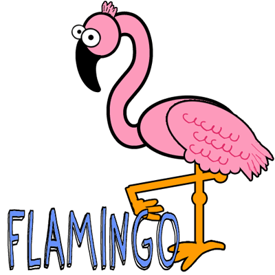 400x400 How To Draw Cartoon Pink Flamingos In Easy Steps Lesson