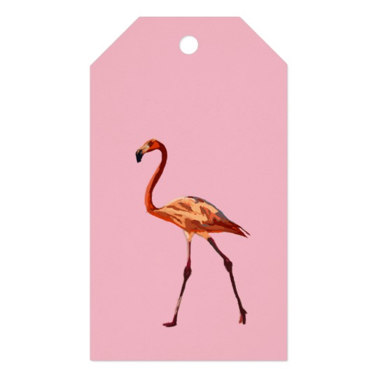 540x540 Pink Flamingo Custom Gift Tags