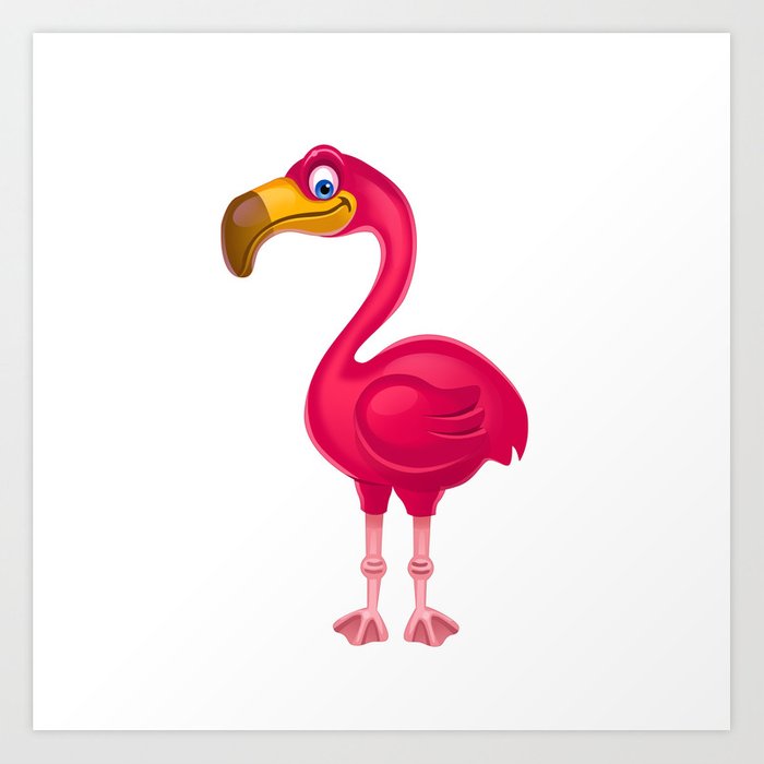 700x700 Pink Flamingo Art Print