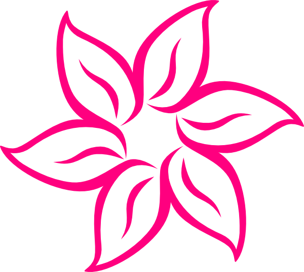 600x536 Pink Flower Clip Art