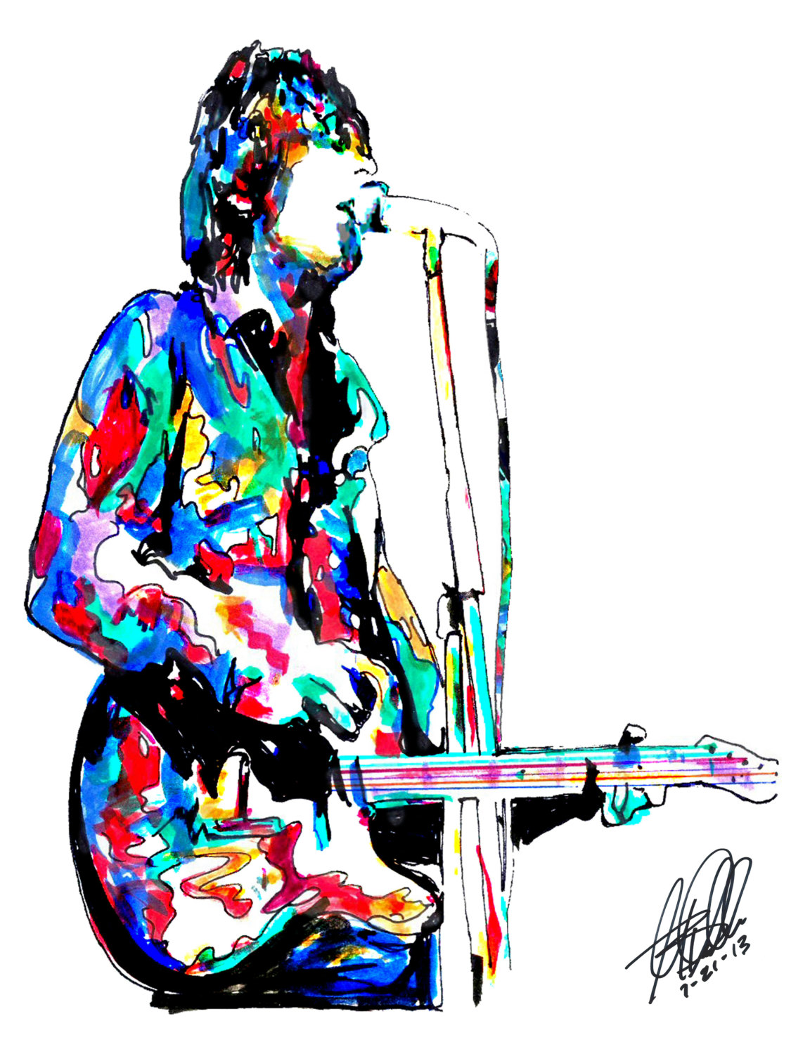 1125x1500 Syd Barrett Of Pink Floyd Poster From Original Drawing Etsy