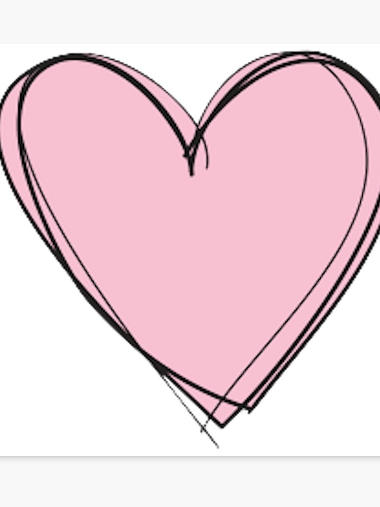 750x1000 Pink Drawing Heart Canvas Print